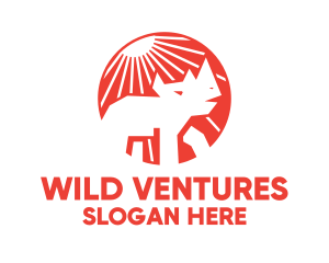 Wild - Wild Rhinoceros Safari logo design