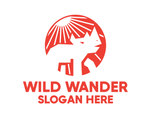 Safari - Wild Rhinoceros Safari logo design