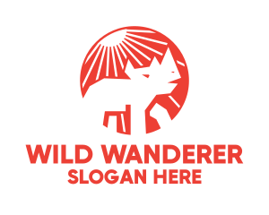 Wild Rhinoceros Safari logo design