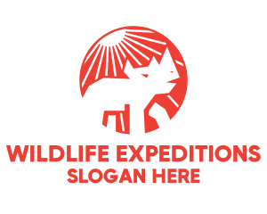 Safari - Wild Rhinoceros Safari logo design