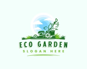 Greenery - Lawn Mower Grass Landscaping logo design