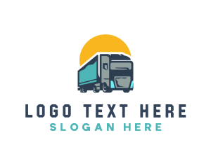 Closed Van - Trucking Cargo Delivery logo design
