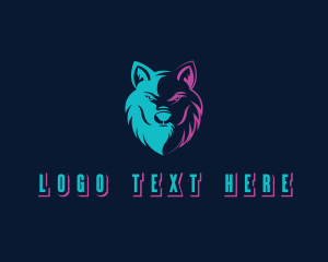 Esports - Neon Esports Wolf logo design