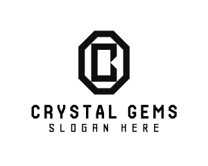 Geometric Octagon Letter C logo design