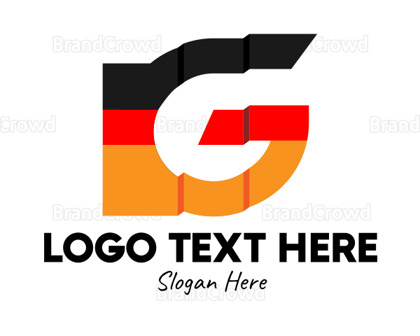 German Flag Letter G Logo