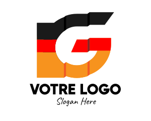 German Flag Letter G  Logo