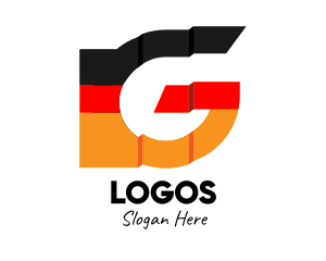 Government - German Flag Letter G logo design