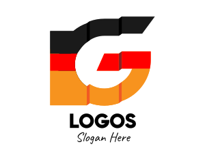 Nation - German Flag Letter G logo design