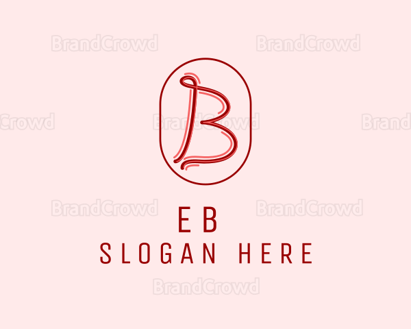 Handwritten Letter B Logo