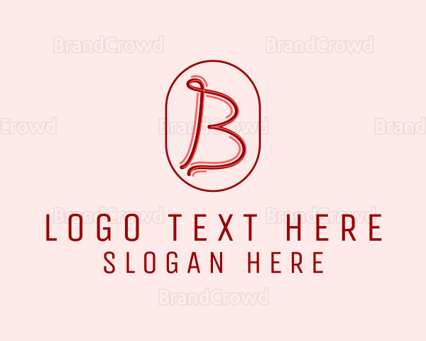 Handwritten Letter B Logo