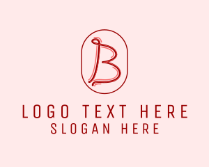 Magenta - Handwritten Letter B logo design