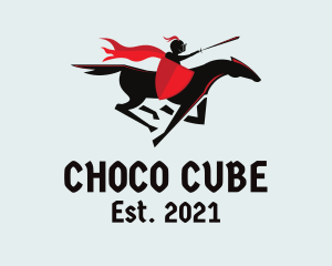 Crusade - Running Horse Knight logo design