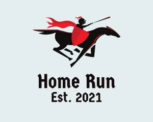 Running Horse Knight logo design