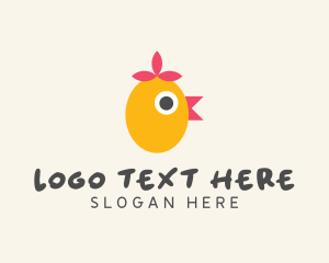 Animal - Modern Geometric Chicken logo design