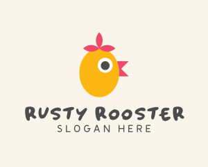 Modern Geometric Chicken logo design