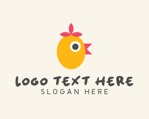 Modern Geometric Chicken Logo