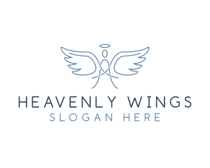 Halo Angel Wing logo design
