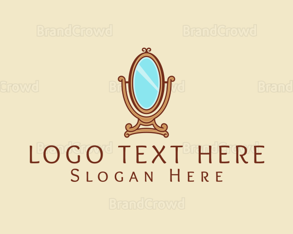 Antique Elegant Vanity Mirror Logo