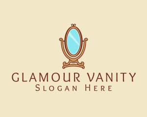 Vanity - Antique Elegant Vanity Mirror logo design