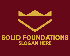 Sophisticated - Gold Crown Arrow logo design