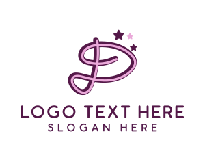 Pink Star - Star Letter D logo design