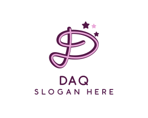 Star Letter D logo design