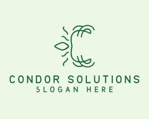 Sustainable Leaf Letter logo design