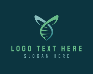 Double Helix - Genetics Science Lab logo design