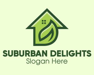 Suburban - Green Living Real Estate logo design