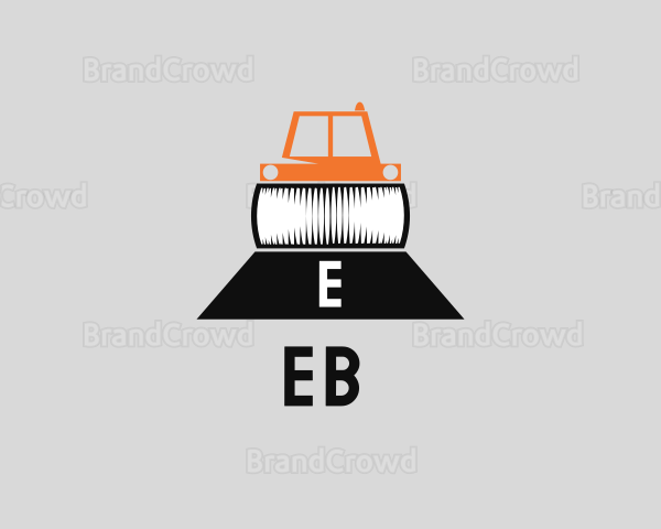 Construction Road Roller Logo