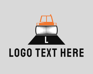 Worker - Construction Road Roller logo design