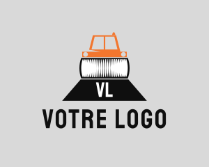 Construction Road Roller Logo