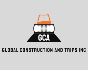 Construction Road Roller logo design