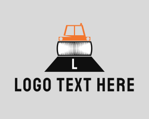 Road Roller - Construction Road Roller logo design