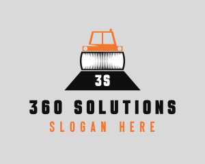 Construction Road Roller logo design