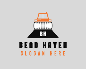 Construction Road Roller logo design