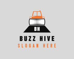 Construction Road Roller logo design