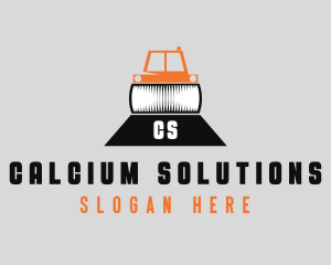 Construction Road Roller logo design