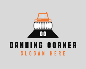 Construction Road Roller logo design