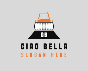 Construction Road Roller logo design