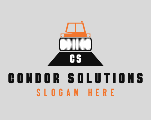 Construction Road Roller logo design