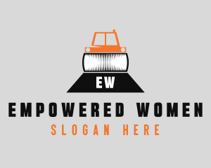 Construction Road Roller logo design