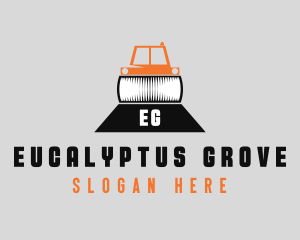 Construction Road Roller logo design