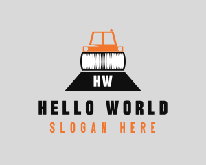 Construction Road Roller logo design