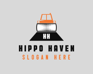 Construction Road Roller logo design