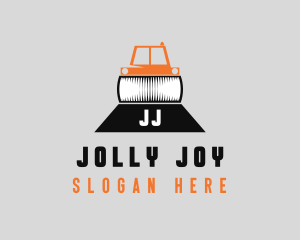 Construction Road Roller logo design