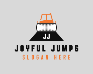 Construction Road Roller logo design