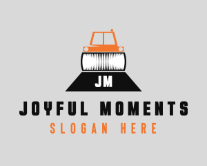 Construction Road Roller logo design