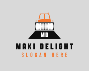 Construction Road Roller logo design