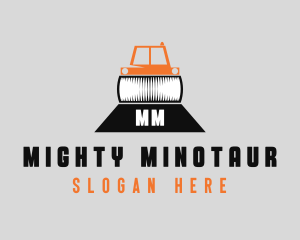 Construction Road Roller logo design